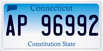 CT license plate AP96992