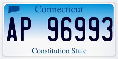 CT license plate AP96993