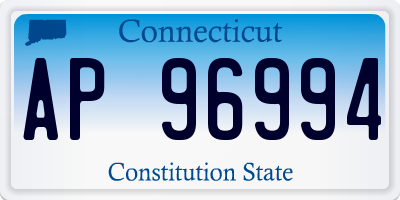 CT license plate AP96994