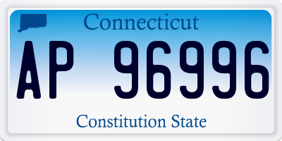 CT license plate AP96996