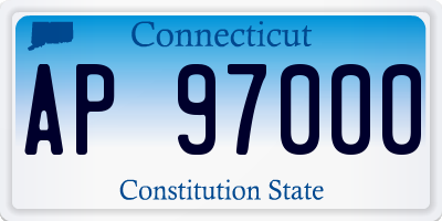 CT license plate AP97000