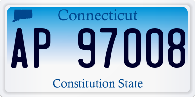 CT license plate AP97008