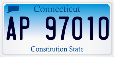 CT license plate AP97010