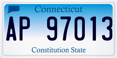 CT license plate AP97013