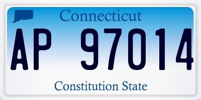 CT license plate AP97014