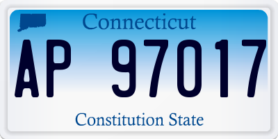 CT license plate AP97017