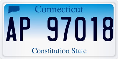 CT license plate AP97018