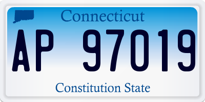 CT license plate AP97019