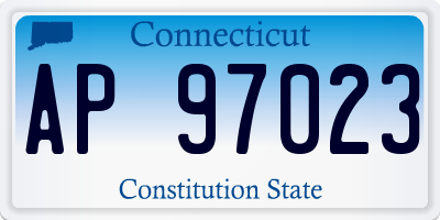 CT license plate AP97023