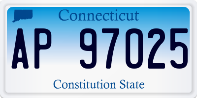 CT license plate AP97025