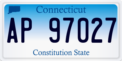 CT license plate AP97027