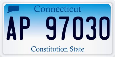 CT license plate AP97030