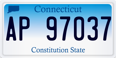 CT license plate AP97037