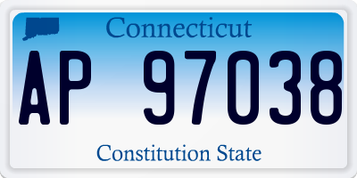 CT license plate AP97038