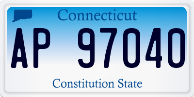 CT license plate AP97040