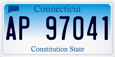 CT license plate AP97041