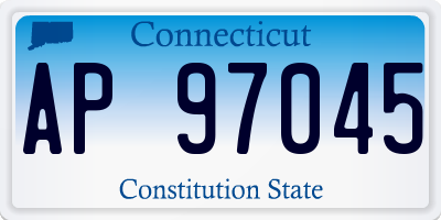 CT license plate AP97045