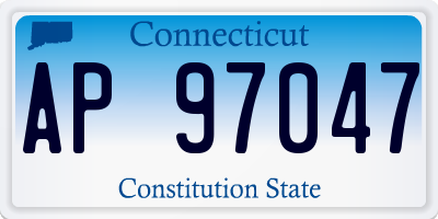 CT license plate AP97047