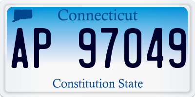 CT license plate AP97049