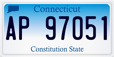 CT license plate AP97051