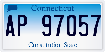 CT license plate AP97057