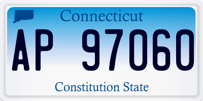 CT license plate AP97060