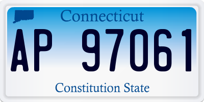 CT license plate AP97061