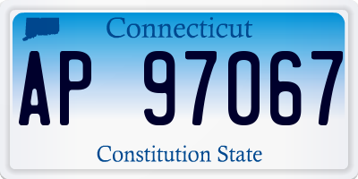 CT license plate AP97067