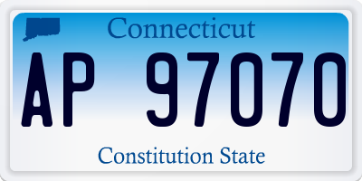 CT license plate AP97070