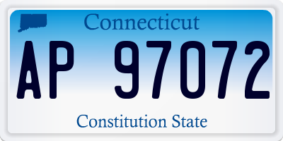 CT license plate AP97072