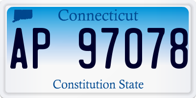 CT license plate AP97078