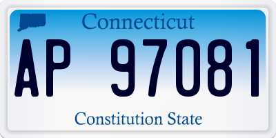 CT license plate AP97081