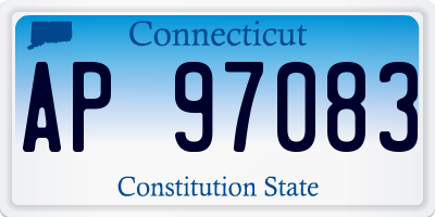 CT license plate AP97083