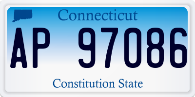 CT license plate AP97086