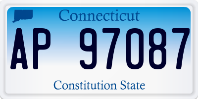 CT license plate AP97087