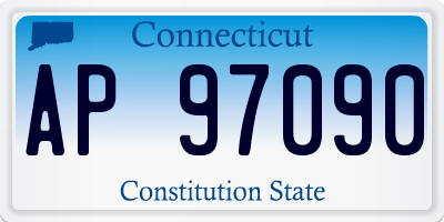 CT license plate AP97090