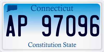 CT license plate AP97096