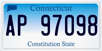 CT license plate AP97098