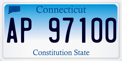 CT license plate AP97100