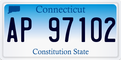 CT license plate AP97102