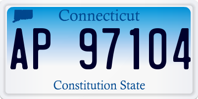 CT license plate AP97104