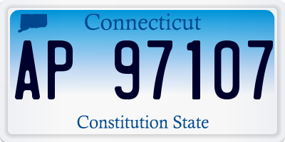 CT license plate AP97107