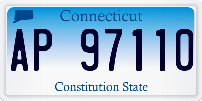 CT license plate AP97110