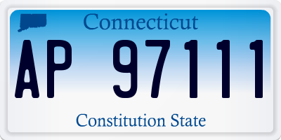 CT license plate AP97111