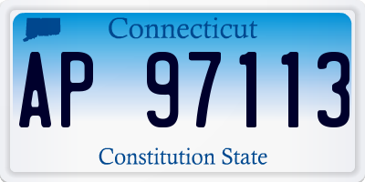 CT license plate AP97113