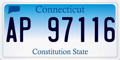 CT license plate AP97116