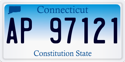 CT license plate AP97121