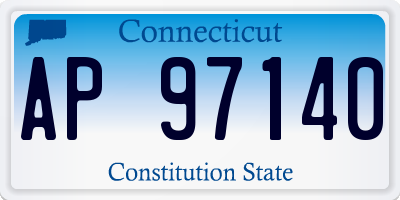 CT license plate AP97140