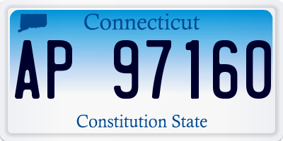 CT license plate AP97160