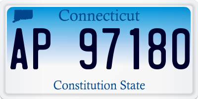 CT license plate AP97180